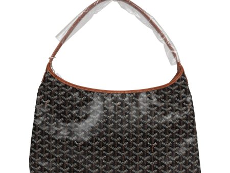 Goyard Goyardine Black & Brown Boheme Hobo Bag Palladium Hardware Discount