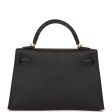 Hermes Kelly Sellier 20 Black Epsom Gold Hardware on Sale