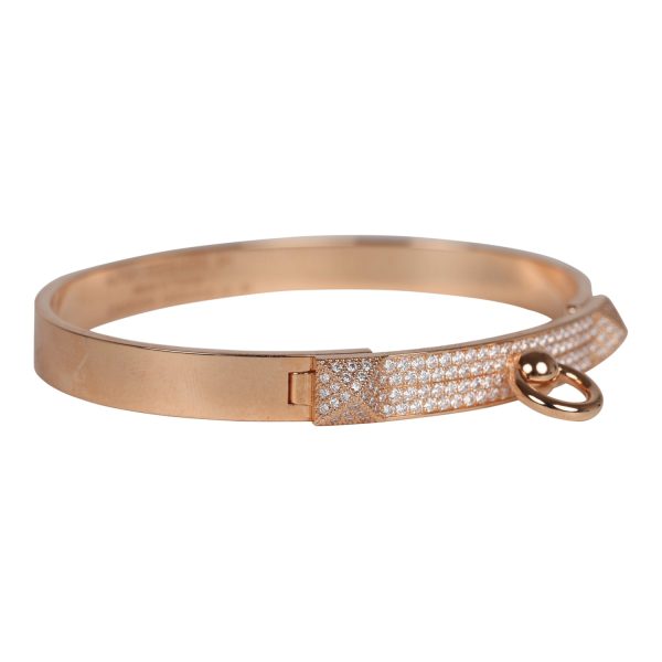 Hermes Collier De Chien CDC Bracelet Rose Gold and White Diamonds Discount