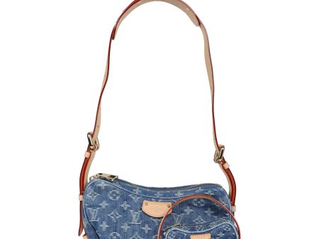 Louis Vuitton Croissant MM Blue Monogram Denim Gold Hardware Supply