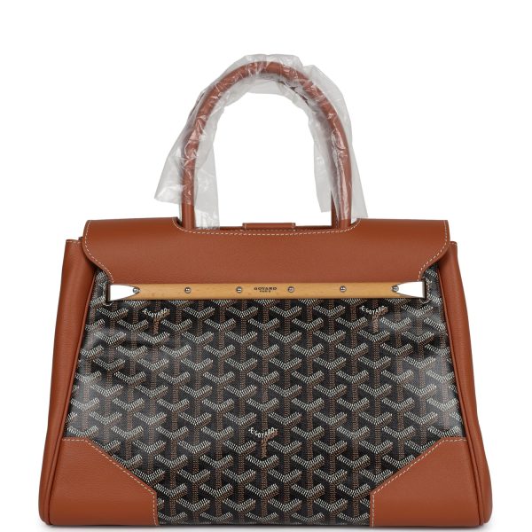 Goyard Saigon Tote Black & Brown Goyardine Canvas Palladium Hardware Supply