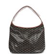 Goyard Goyardine Black & Brown Boheme Hobo Bag Palladium Hardware Discount