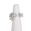 Pre-owned Van Cleef & Arpels Socrate  Between The Finger  Flower Ring 18k White Gold and Diamonds Online Sale