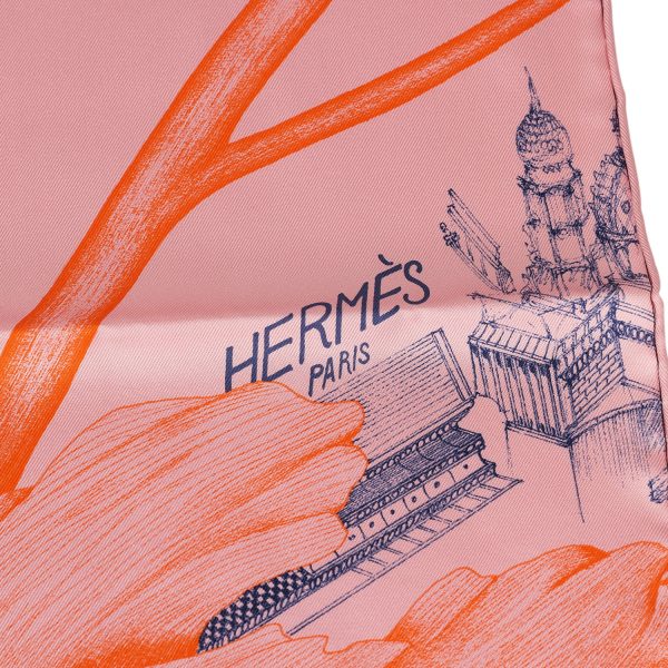 Hermes “A l Ombre des Pivoines” Silk Scarf 90cm Cheap