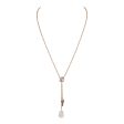 Hermes Kelly Clochette Necklace PM Diamonds 18K Rose Gold Hardware Discount