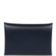 Hermes Calvi Card Holder Bleu Abysse Box Palladium Hardware Online Sale