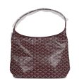 Goyard Goyardine Burgundy Boheme Hobo Bag Palladium Hardware Cheap