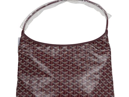 Goyard Goyardine Burgundy Boheme Hobo Bag Palladium Hardware Cheap