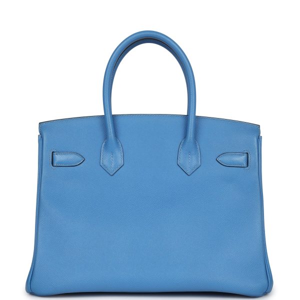 Pre-owned Hermes Birkin 30 Bleu Paradise Epsom Gold Hardware Online Sale