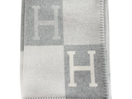 Hermes  Classic Avalon  Ecru and Gris Clair Blanket Online Hot Sale