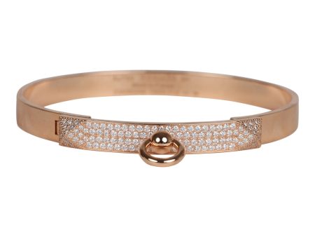 Hermes Collier De Chien CDC Bracelet Rose Gold and White Diamonds Discount