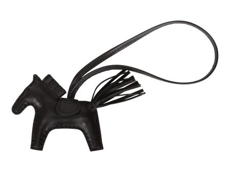 Hermes SO Black Grigri Horse Rodeo Bag Charm PM on Sale