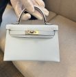 Hermes Bleu Brume Kelly 20cm PHW For Discount