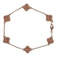 Van Cleef & Arpels Sweet Alhambra Bracelet 6 Motif 18K Rose Gold Hot on Sale