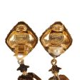 Vintage Chanel 24K Gold Plated Coco Mademoiselle Dangle Earrings Online Sale