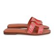 Hermes Oran Sandals Multicolored Terracotta Calfskin 37.5 EU Cheap