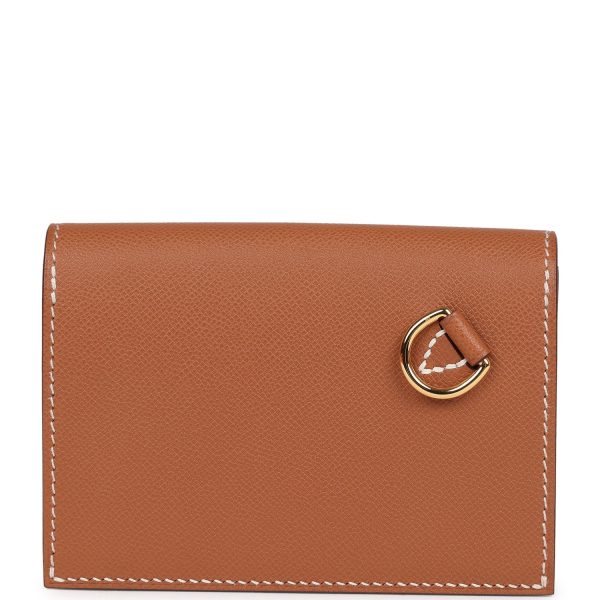 Hermes Kelly Pocket Slim Wallet Gold Epsom Gold Hardware Hot on Sale