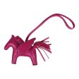 Hermes Rose Pourpre Pegasus Rodeo Touch Bag Charm PM Hot on Sale