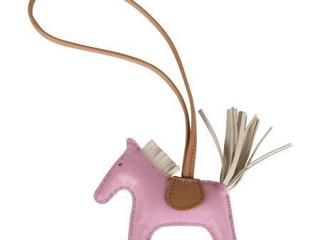 Hermes Mauve Sylvestre, Craie, Chai Grigri Horse Rodeo Bag Charm PM Online Hot Sale