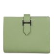 Hermes Bearn Compact Wallet Vert Criquet Epsom Palladium Hardware Online