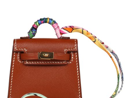 Hermes Fauve Tadelakt Mini Kelly Twilly Bag Charm Discount