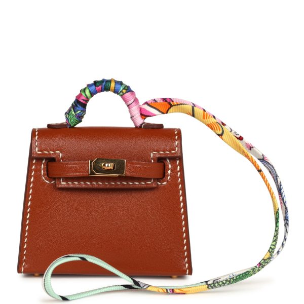 Hermes Fauve Tadelakt Mini Kelly Twilly Bag Charm Discount