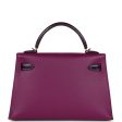 Hermes Kelly Sellier 20 Anemone Madame and Amethyst Shiny Alligator Touch Permabrass Hardware For Discount