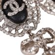 Chanel Silver Crystal and Pearl Pendant Drop Earrings For Cheap