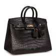 Hermes Birkin Sellier 20 Black Matte Alligator Gold Hardware Online