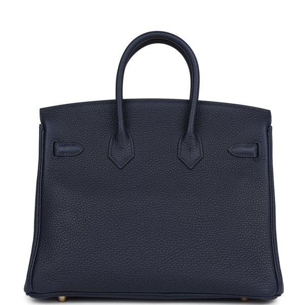 Hermes Birkin 25 Bleu Nuit Togo Gold Hardware Supply