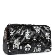 Chanel Small Airline Cosmetic Pouch Black and White Nylon Silver Hardware Online now