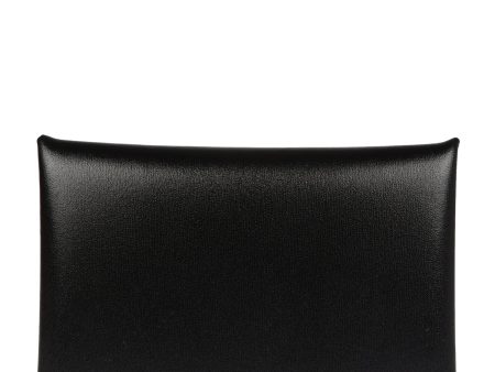 Hermes Calvi Card Holder Black Box Palladium Hardware on Sale