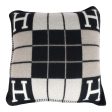 Hermes  Avalon III  Ecru and Black Signature H Cushion PM Single Discount