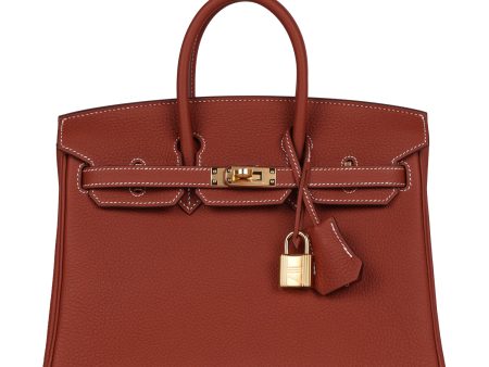 Hermes Birkin 25 Sienne Togo Gold Hardware Sale