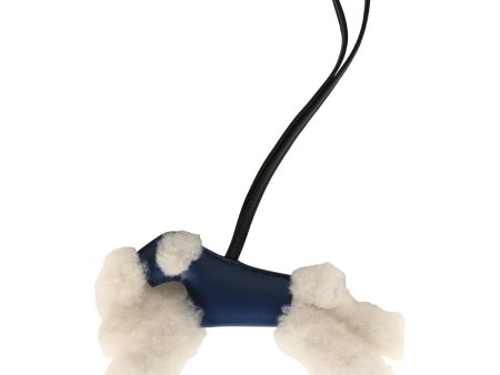 Hermes Buddy Bag Charm Bleu Saphir Black Lambskin and Merinos Sheepskin Online