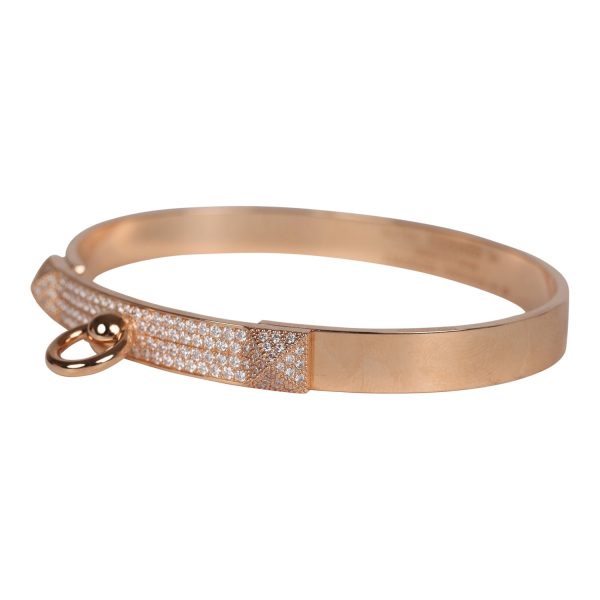 Hermes Collier De Chien CDC Bracelet Rose Gold and White Diamonds Discount