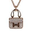 Hermes Amulettes Constance Pendant Necklace 18K Rose Gold & Diamonds Rose Gold Hardware Discount