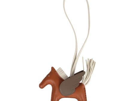 Hermes Pegasus Rodeo Bag Charm PM Craie, Etoupe, and Gold Lambskin Online Sale