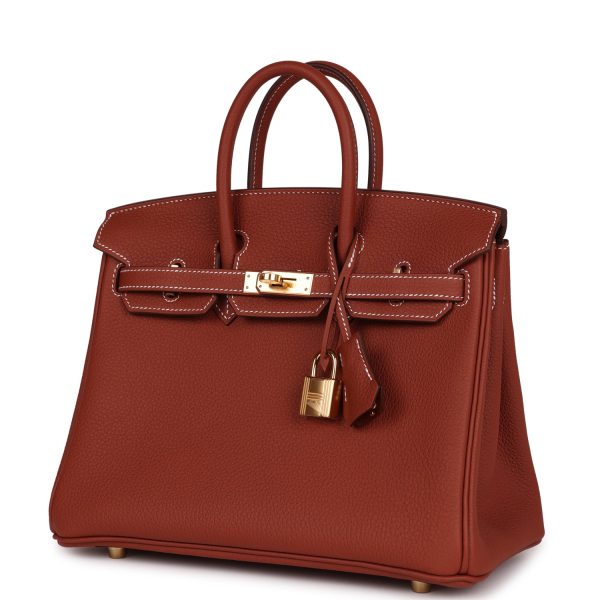 Hermes Birkin 25 Sienne Togo Gold Hardware Sale