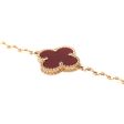 Van Cleef & Arpels Vintage Alhambra Carnelian Bracelet 5 Motifs Yellow Gold Hot on Sale