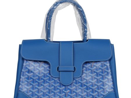 Goyard Saigon Tote Sky Blue Goyardine Canvas Palladium Hardware For Discount