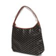 Goyard Goyardine Black & Brown Boheme Hobo Bag Palladium Hardware Discount