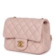 Chanel Mini Pearl Crush Square Flap Bag Light Pink Lambskin Aged Gold Hardware Cheap