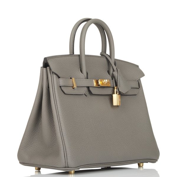 Hermes Birkin 25 Etain Togo Gold Hardware on Sale