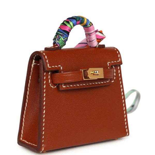 Hermes Fauve Tadelakt Mini Kelly Twilly Bag Charm Discount