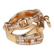 Pre-owned Hermes Alchimie Ring GM 18K Rose Gold and Diamonds on Sale