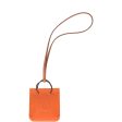 Hermes Orange Mini Shopping Bag Charm Sale