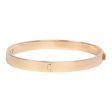 Hermes 18k Rose Gold Diamond H D Ancre Bracelet Discount