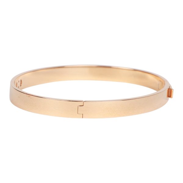 Hermes 18k Rose Gold Diamond H D Ancre Bracelet Discount