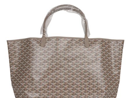 Goyard Goyardine Greige and Green St. Louis GM Tote Bag Palladium Hardware Online Hot Sale